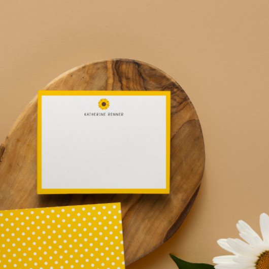 Gelbbord-Sonnenblume Personalisiert Danke