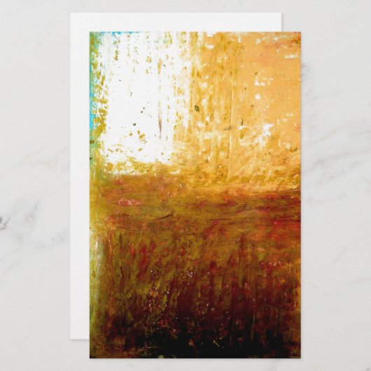 Gelbbraun Abstrakt Briefpapier (Vorne/Hinten)
