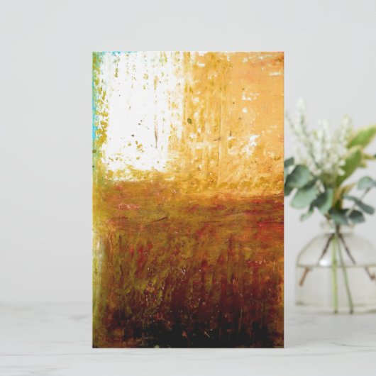 Gelbbraun Abstrakt Briefpapier (Stehend Vorderseite)