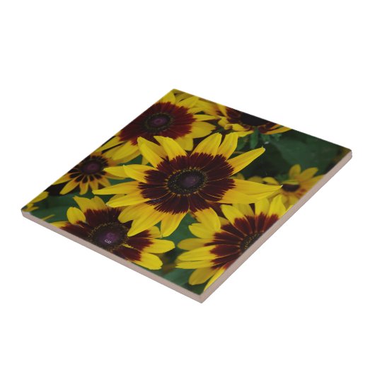 Gelbbraun-Blume Fliese (Seite)