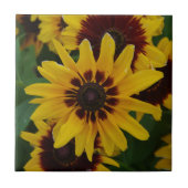 Gelbbraun-Blume Fliese (Vorderseite)