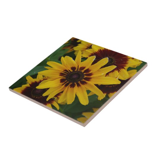 Gelbbraun-Blume Fliese (Seite)