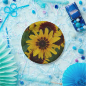Gelbbraun-Blume Pappteller (Party)