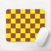 Gelbbraun, kariertes Karo-Muster Mousepad (Mit Mouse)