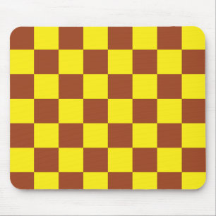 Gelbbraun, kariertes Karo-Muster Mousepad