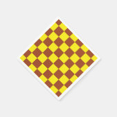 Gelbbraun, kariertes Karo-Muster Serviette (Ecke)