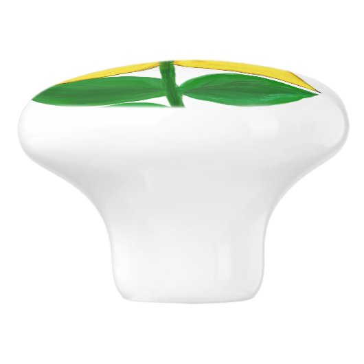 Gelbbraun Keramikknauf (Seitenansicht)