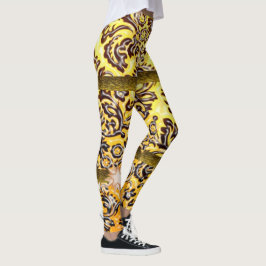 Gelbbraun-Leggings-Teenager Leggings