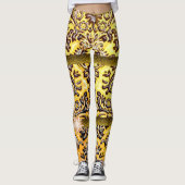 Gelbbraun-Leggings-Teenager Leggings (Vorderseite)