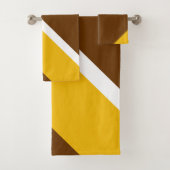 Gelbbraun-Schlichte Farbblockgestaltung Badhandtuch Set (Insitu)