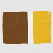 Gelbbraun-Schlichte Farbblockgestaltung Golfhandtuch (Horizontal)