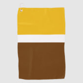 Gelbbraun-Schlichte Farbblockgestaltung Golfhandtuch (Vorderseite)