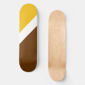 Gelbbraun-Schlichte Farbblockgestaltung Skateboard (Vorderseite)