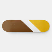 Gelbbraun-Schlichte Farbblockgestaltung Skateboard (Horizontal)