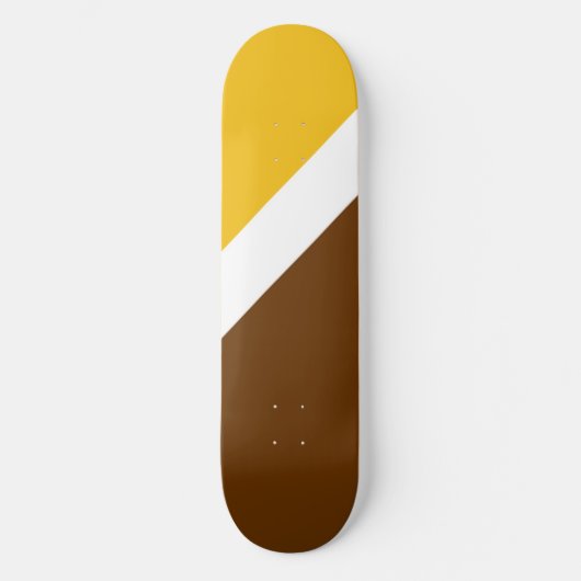 Gelbbraun-Schlichte Farbblockgestaltung Skateboard (Vorderseite)