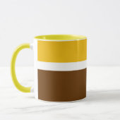 Gelbbraun-Schlichte Farbblockgestaltung Tasse (Links)