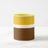 Gelbbraun-Schlichte Farbblockgestaltung Tasse (Zentrum)