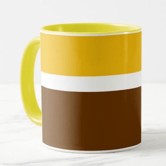 Gelbbraun-Schlichte Farbblockgestaltung Tasse