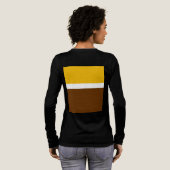 Gelbbraun-Schlichte Farbblockgestaltung Tri-Blend Shirt (Voller Rückseite)