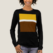 Gelbbraun-Schlichte Farbblockgestaltung Tri-Blend Shirt (Vorderseite)