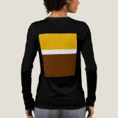 Gelbbraun-Schlichte Farbblockgestaltung Tri-Blend Shirt (Rückseite)