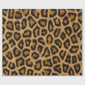 Gelbbraun, schwarzer Leopard Geschenkpapier (Flach)