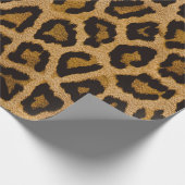 Gelbbraun, schwarzer Leopard Geschenkpapier (Ecke)