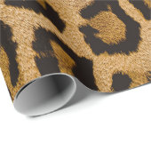 Gelbbraun, schwarzer Leopard Geschenkpapier (Rolleneckpunkt)