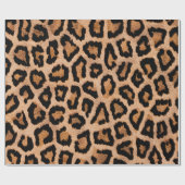 Gelbbraun, schwarzer Leopard Geschenkpapier (Flach)