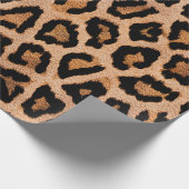 Gelbbraun, schwarzer Leopard Geschenkpapier (Ecke)