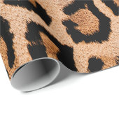 Gelbbraun, schwarzer Leopard Geschenkpapier (Rolleneckpunkt)