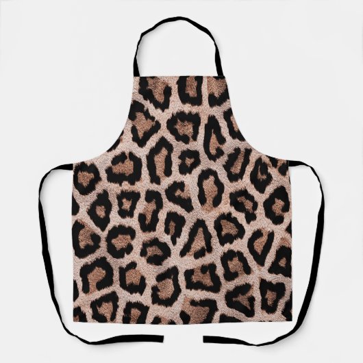 Gelbbraun, schwarzer Leopard Schürze (Vorderseite)