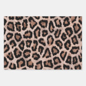 Gelbbraun, schwarzer Leopard, Tierdruck Geschenkpapier Set (Vorderseite 3)