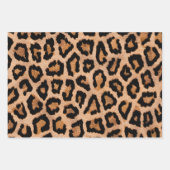 Gelbbraun, schwarzer Leopard, Tierdruck Geschenkpapier Set (Vorderseite 2)