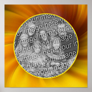 Gelbbraun-Whirlpool-Rahmen hinzufügen Ihr eigenes  Poster