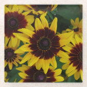 Gelbbraune Blume Untersetzer (Vorderseite)