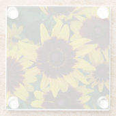 Gelbbraune Blume Untersetzer (Rückseite)