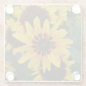 Gelbbraune Blume Untersetzer (Rückseite)