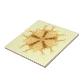 Gelbbraune geometrische Keramik abstrakte Kunst Fliese (Seite)