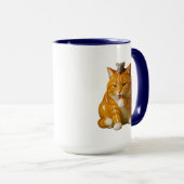 Gelbbraune getigerte Katze Tasse (VorderseiteRechts)