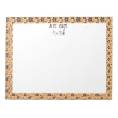 Gelbbraune natürliche Blume Notizblock (Vorderseite)