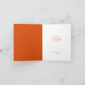 Gelbbraune Orange Valentintagskarte Einladung (Innenseite)