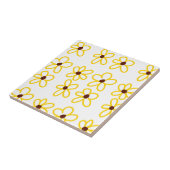 Gelbbraune Sonnenblumenmuster Blumenmuster Fliese (Seite)