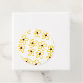 Gelbbraune Sonnenblumenmuster Blumenmuster Geschenkanhänger (Beispiel)