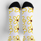 Gelbbraune Sonnenblumenmuster Blumenmuster Socken (Oben)