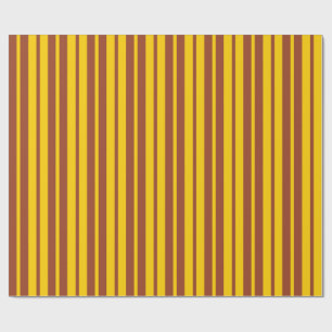 Gelbbraune stilvolle Streifenmuster-Design  Geschenkpapier