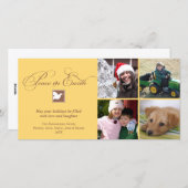 Gelbbraune Taube Weltfrieden Gruß Feiertagskarte (Vorne/Hinten)