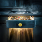 Gelbbrauner Cartoon gepunkteter Leopard Keramikknauf