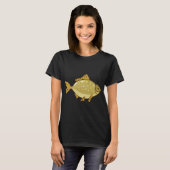 Gelbbrauner Karpfenfisch T-Shirt (Vorne ganz)