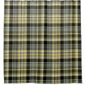 Gelbbrauner Tartan kariert. Duschvorhang (Vorderseite)